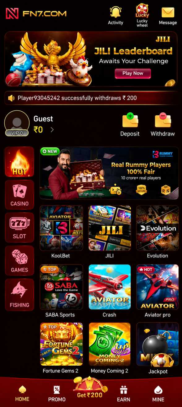 FN7 App latest version for Android with secure login interface